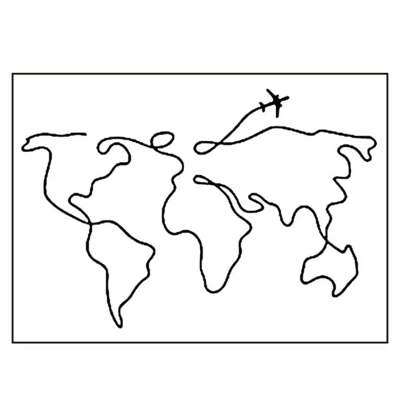 Искусственная татуировка с картой земли по всему миру, дорожный Водонепроницаемый самолет, пять континентов, долговечные художественные наклейки, временная татуировка