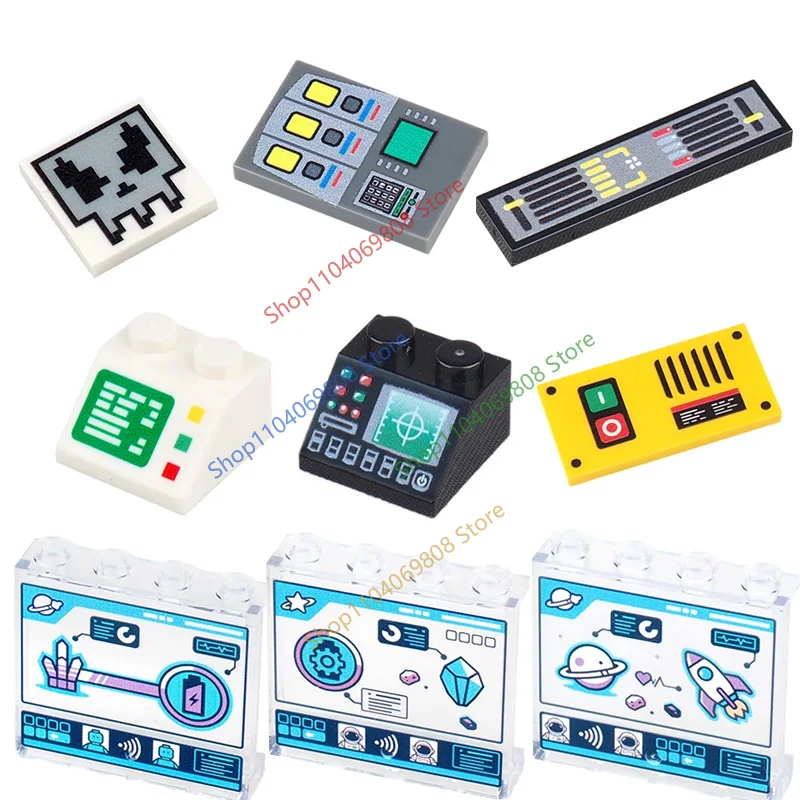 Scene Model Printing Accessories Building Blocks Dashboard Screen keyboard Mouse Control Buttons Mini Compatible Brick Toy N08 - view 3