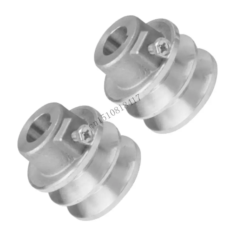 

517B 2pcs 19mm/20mm Bore Belt Pulley Double Grooves Pulley A Belt for 168F 170F