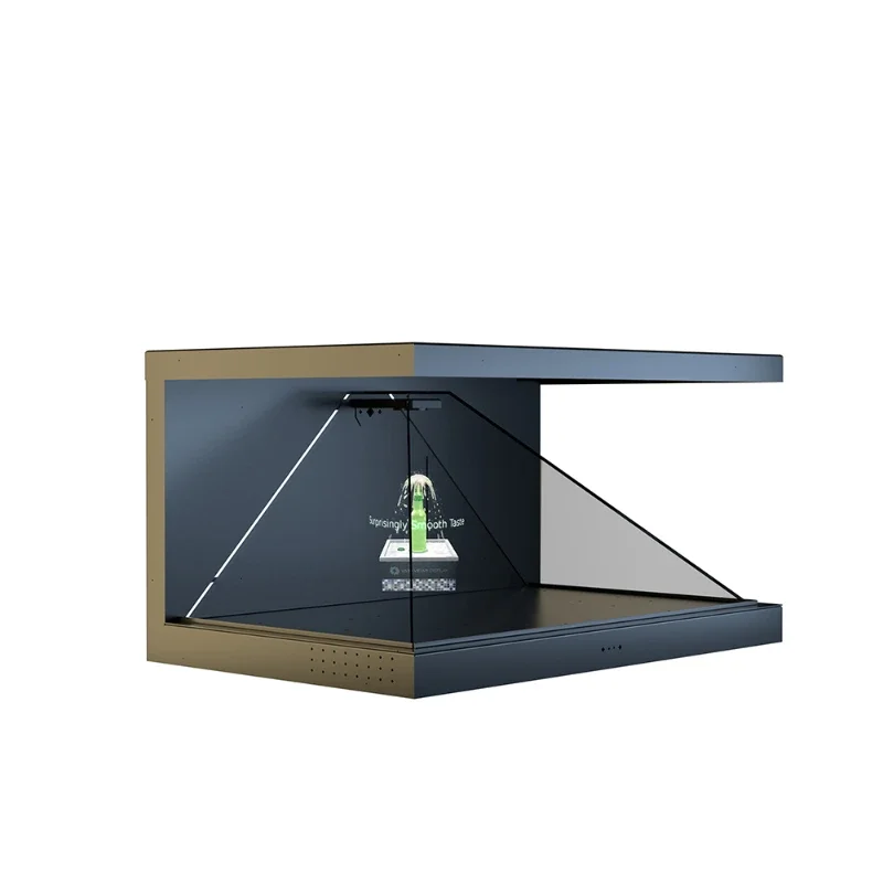 270 degree 3 sided 21.5 inch holographic display 3d pyramid 3d hologram projector