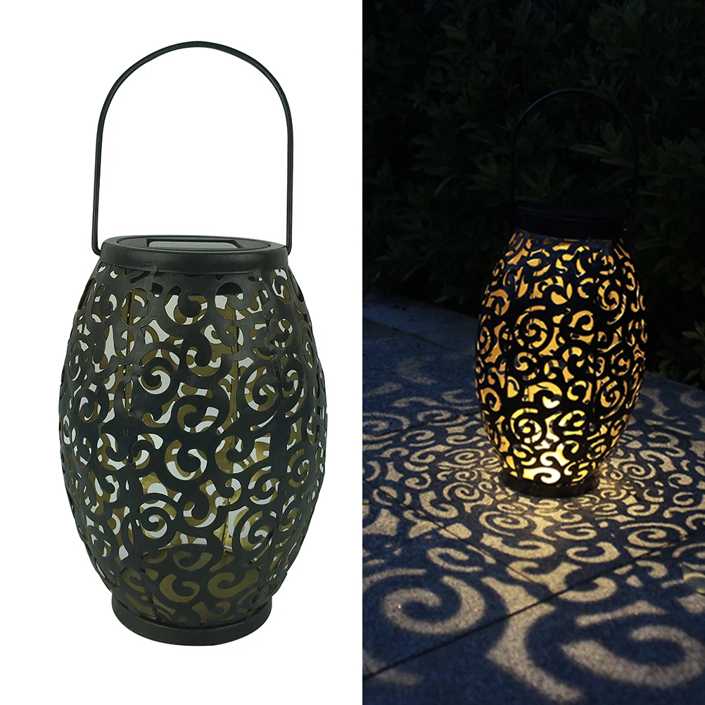 Solar Lantern With Auspicious Solar Energy Outdoor Decorative Light For Garden Courtyard Pathway Hanging Lamp