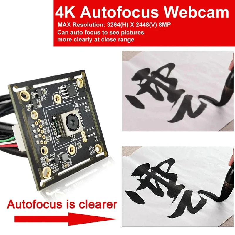 Best-Autofocus Camera Module 8MP CMOS IMX179 Sensor HD 4K 3264 X 2448 Mjpeg Mini USB2.0 Webcam Board For Linux, Windows