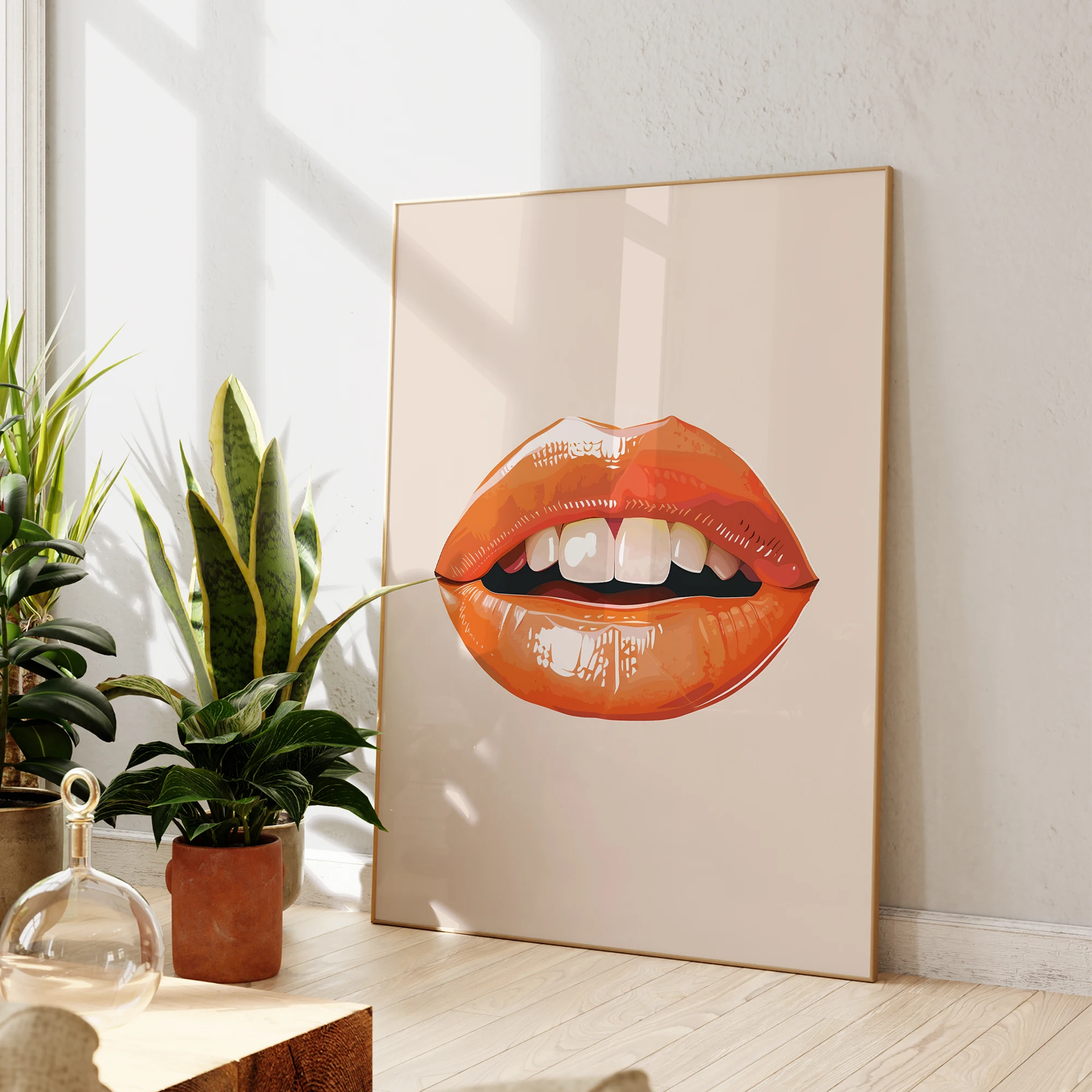 الحديثة ماستر لهب خمر الشفاه الكلاسيكية Colourfu جدار الفن يطبع قماش اللوحة المشارك صورة لغرفة المعيشة ديكور المنزل