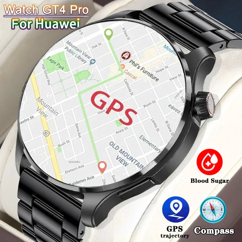 Huawei-reloj inteligente GT4 PRO para hombre, pulsera con pantalla HD AMOLED, Bluetooth, llamadas, NFC, control del ritmo cardíaco y del azúcar en