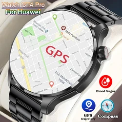 Montre connectée Huawei GT4 Pro pour homme, GPS, fréquence cardiaque, écran HD AMOLED, appel BT, NDavid, glycémie, nouveau, 2024