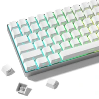Más de 133 teclas, teclas blancas PBT, retroiluminadas, impresión lateral, doble disparo, perfil de cereza, teclas para interruptores MX, Teclado mecánico para jugar