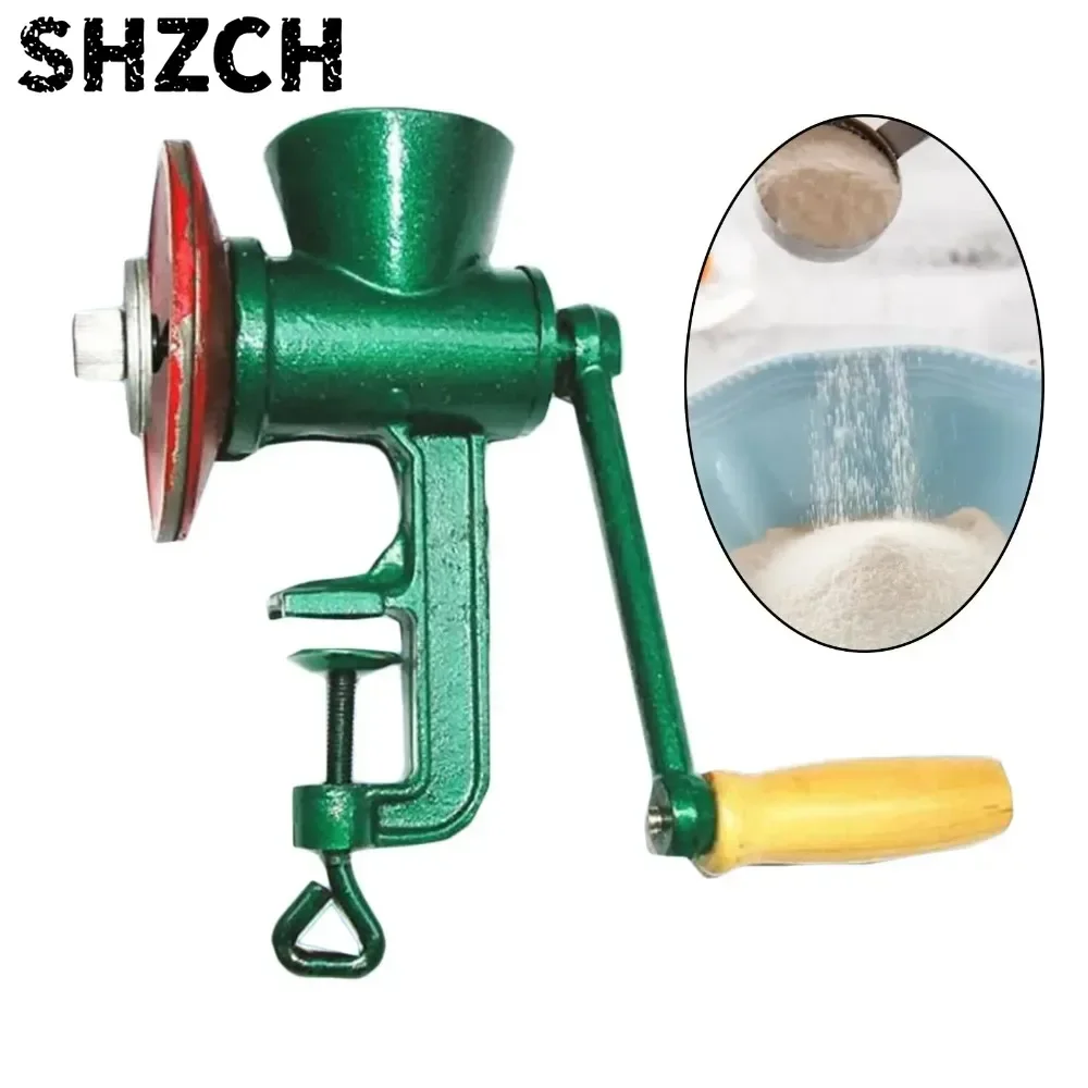 Soak and Grind Soybean and Chile Rice for Home Use, Manual Lever for Corn and Wheat Flour, Cast Iron Mill