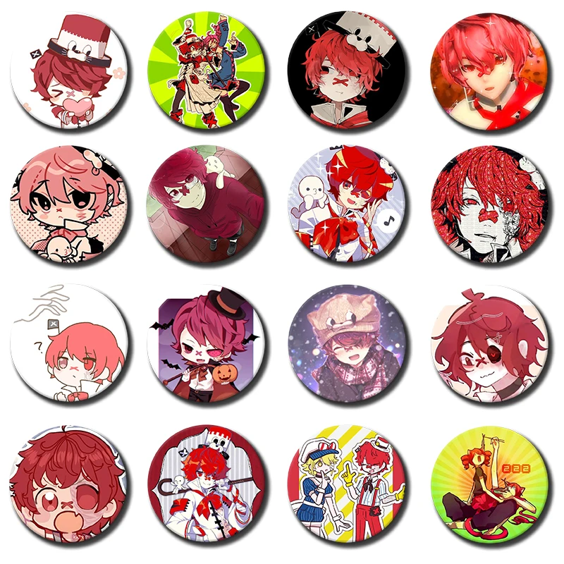 58mm Fashion Round Badge Funny Fan Art Brooches Ctue Little Fukase Button Pins for Backpack