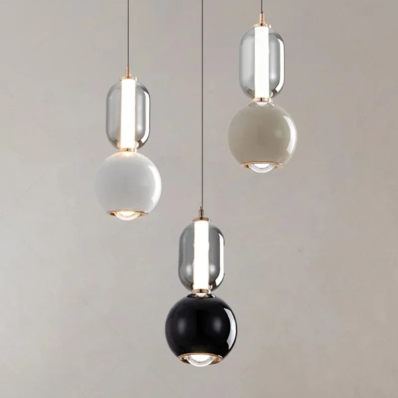 

Nordic Creative Iron Glass LED Decor Chandelier For Bedrooms Study Rooms Dining Halls Corridors Lighting Fixtures Dropshipping