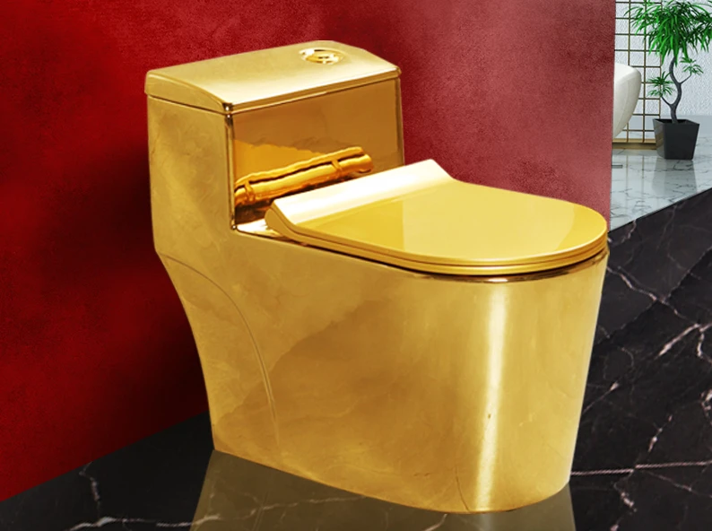 Large-caliber color local gold toilet European creative personality toilet