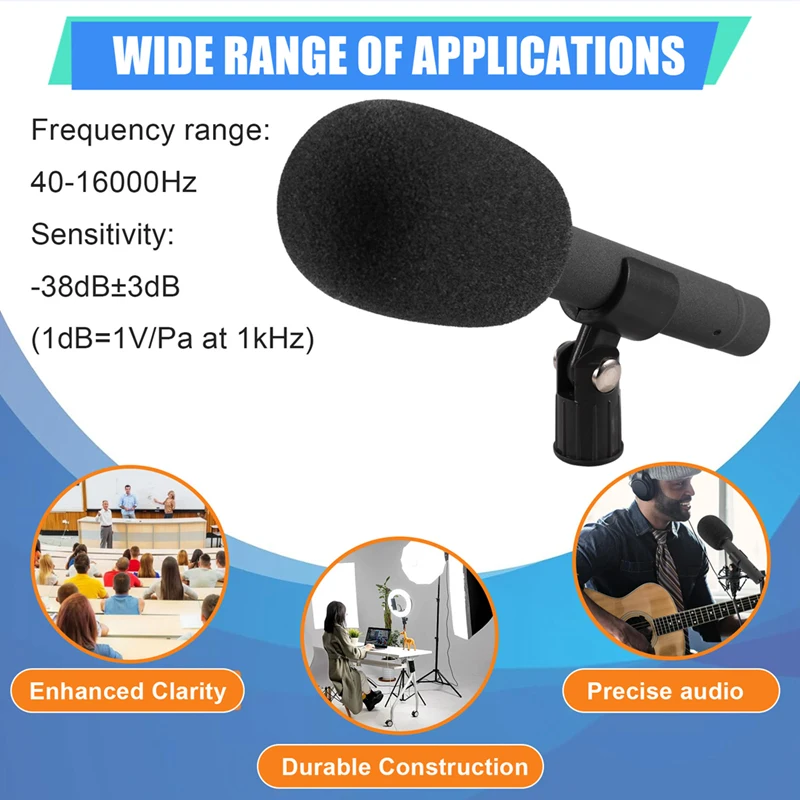 Cardioid Condenser Microphone For News Anchors, Conferences, Stages, And Choirs With Interchangeable Capsule