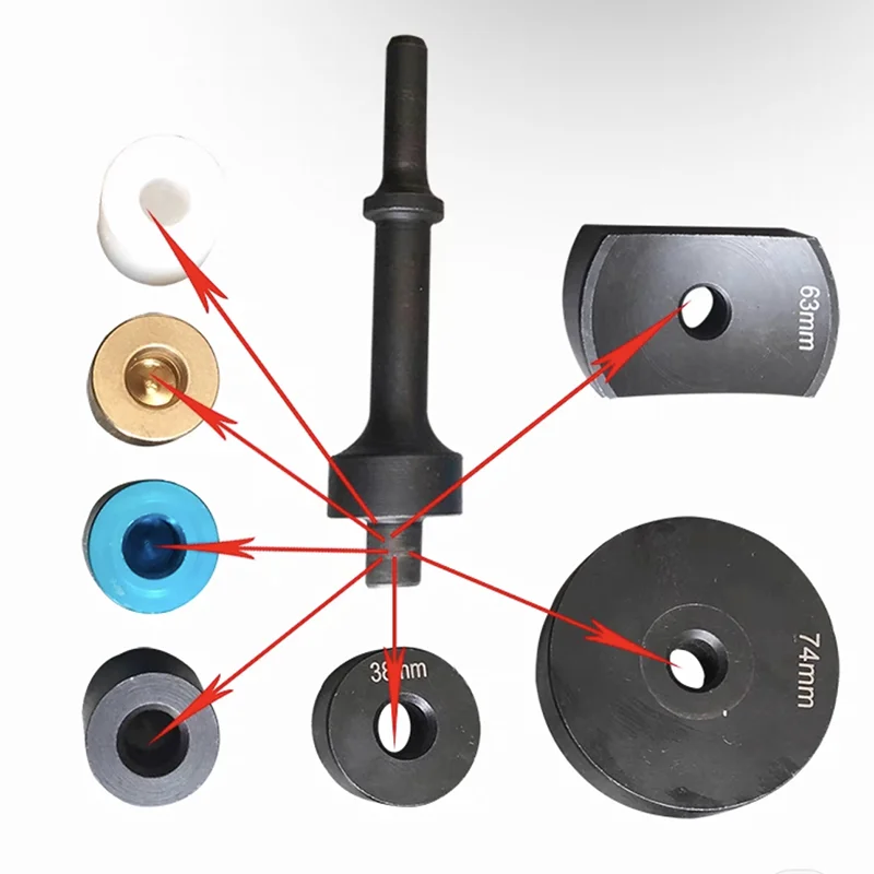 Imagem -03 - Ponta Plana Aircraft Air Hammer Kit Triturador de Concreto Bola Comum Removedor de Reparo do Carro Breakaway Fork Pneumático de Alta Qualidade