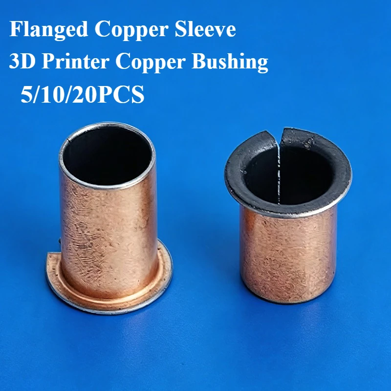 Self-lubricating Flanged Bushing Composite Copper Bearing Sleeve High Load Flange Guide Bush  Hardware 10x12x15mm 6x8x10 Mm
