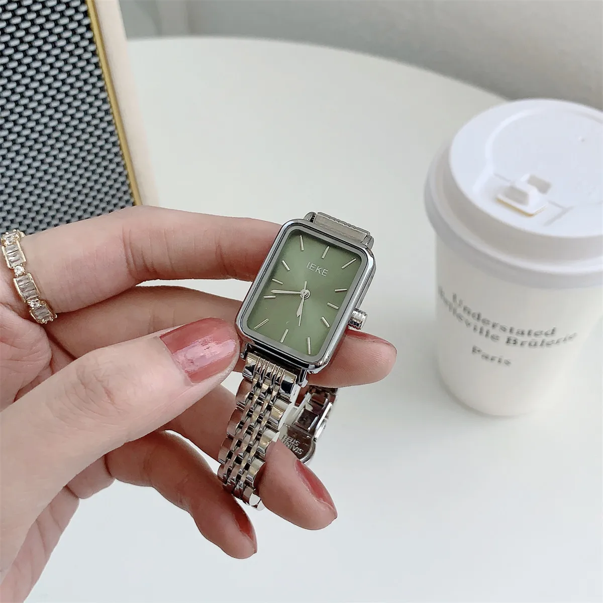 Stylish And Classic Square Women'S Watch, Vintage Korean-Style High-End Wristwatch For Women, Small Women'S Watch.