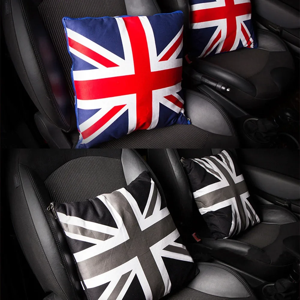 For MINI Cooper Countryman Union Jack Polyester Car Interior Cushion Blanket Pillow Air Conditioning Quilt Universal Accessories