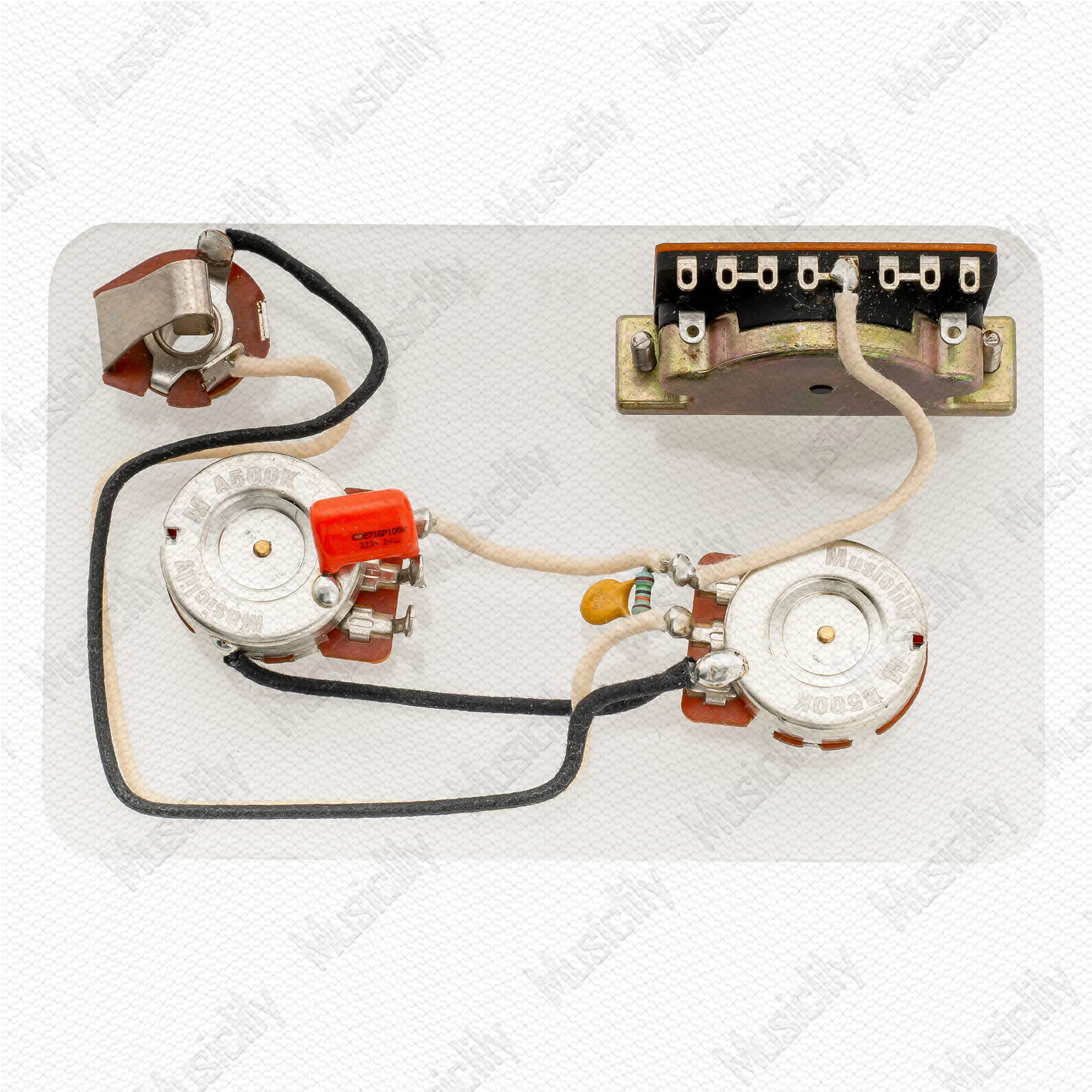 Best Price Double DIY Circuit Kit HH Control Potentiometer Switch Jack Assembly For S/T Electric Guitar