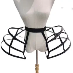 Women Pannier Petticoat Baroque Hoop Birdcage Skirt Support Underskirt Crinoline Cosplay Vintage Ball Gown