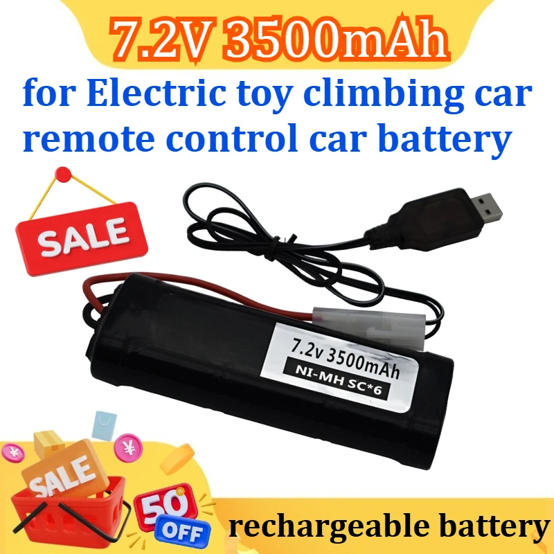 

7.2V 3500mAh Lipo Battery Upgraded Rechargable for Electric Toy Climbing Car Remote Control Car Batteryy