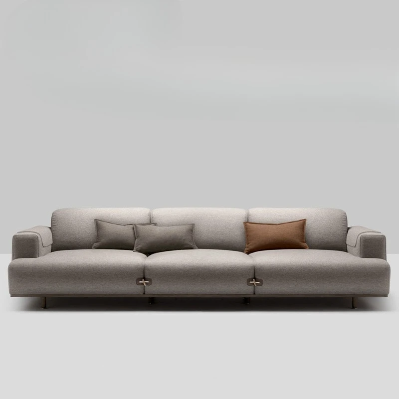 

Nordic simple small apartment household living room three concubines fabric sofa, high elastic cotton/ash wood