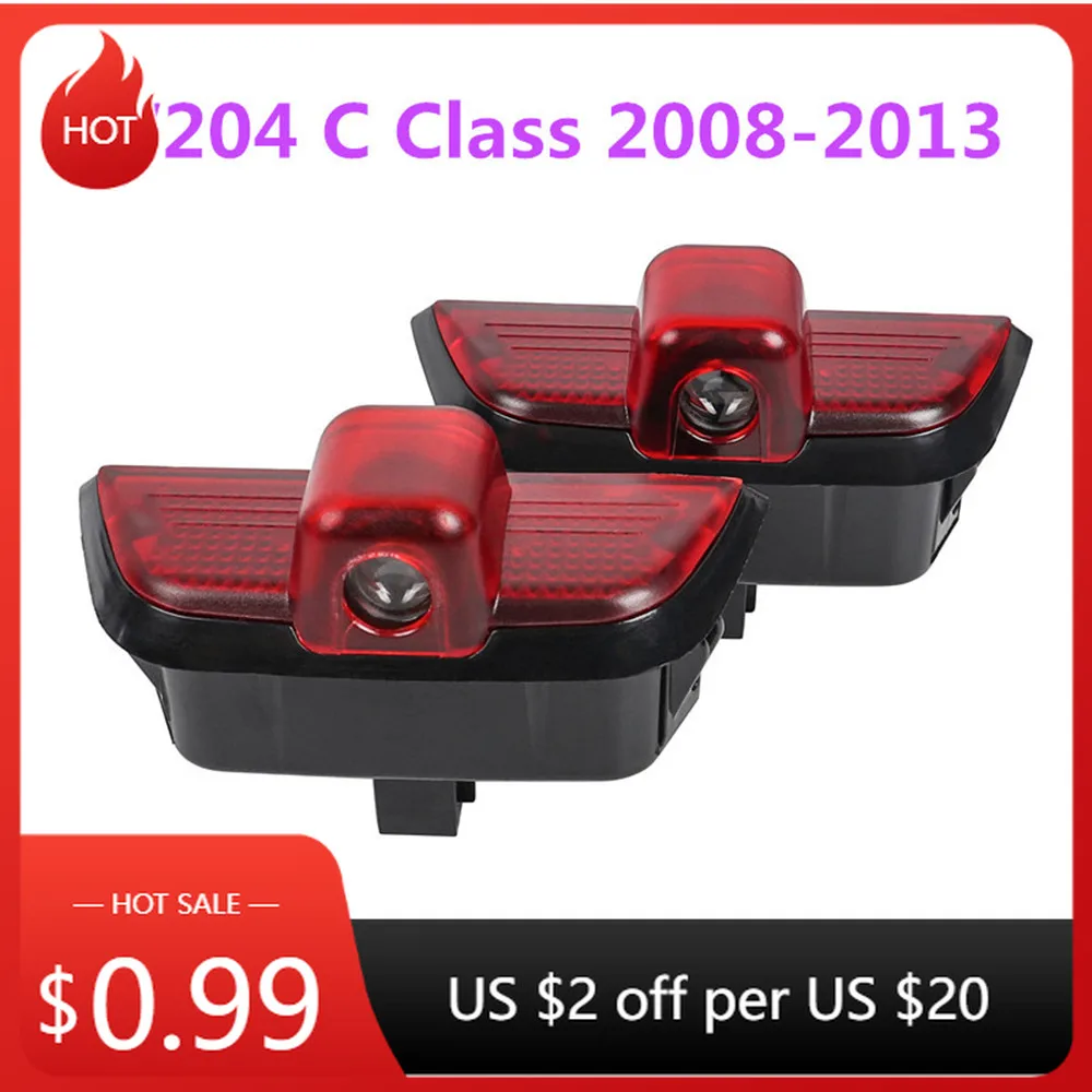 

Колпаки ступиц 2 шт. светодиодные дверные двери автомобиля Ghost Shadow Добро пожаловать логотип освещение проектора аксессуары для Mercedes Benz W204 C CLASS C200 C260 C280