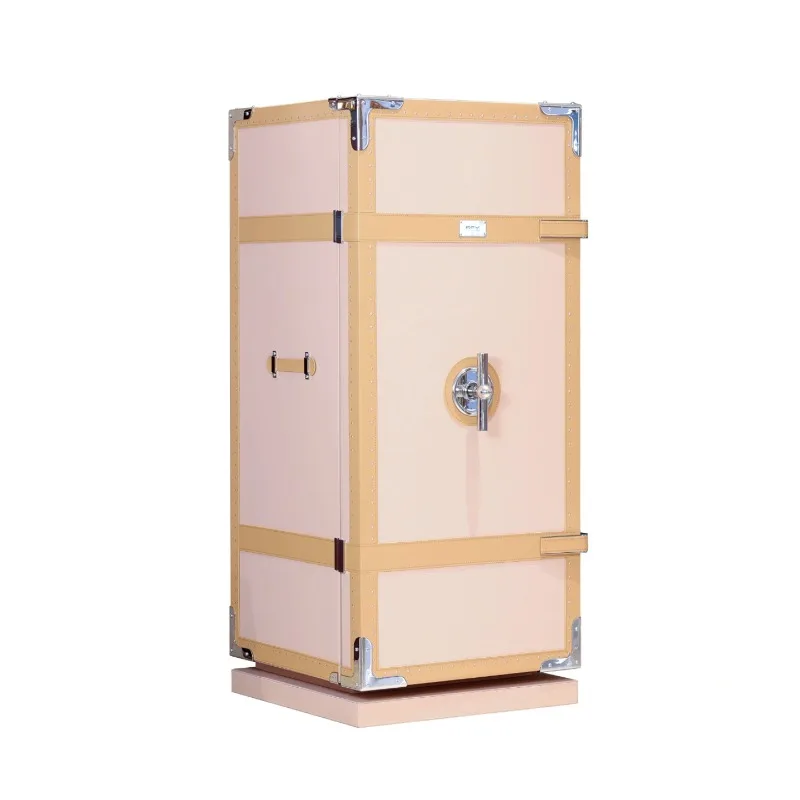 High-end leather jewelry safe, luxury villa home mechanical lock, anti-theft locker