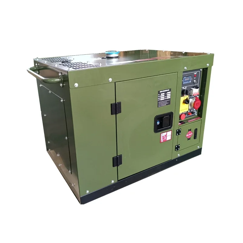 10KW Silent Diesel Generator 50Hz/60Hz Air Cooling 12.5KVA Soundproof Open Frame Diesel Generators