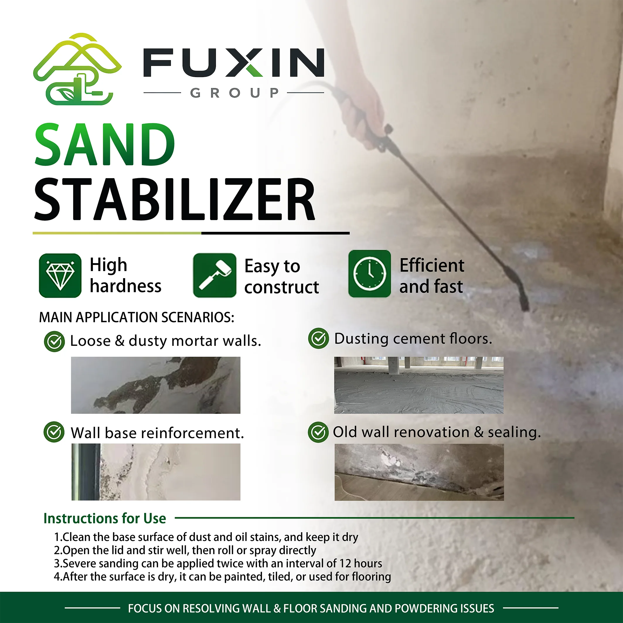 Sand Stabilizer Dust Control Soil Hardener for Ground Road Surface Concrete Sealer