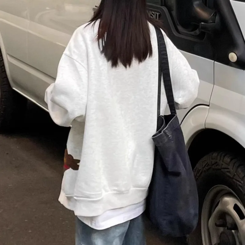 Sweet Cute Cartoon Puppy Embroidery Button Up Hoodie Women Y2K Casual Sweatshirt Plush Dog Flocking Outwear Teenager Clothes