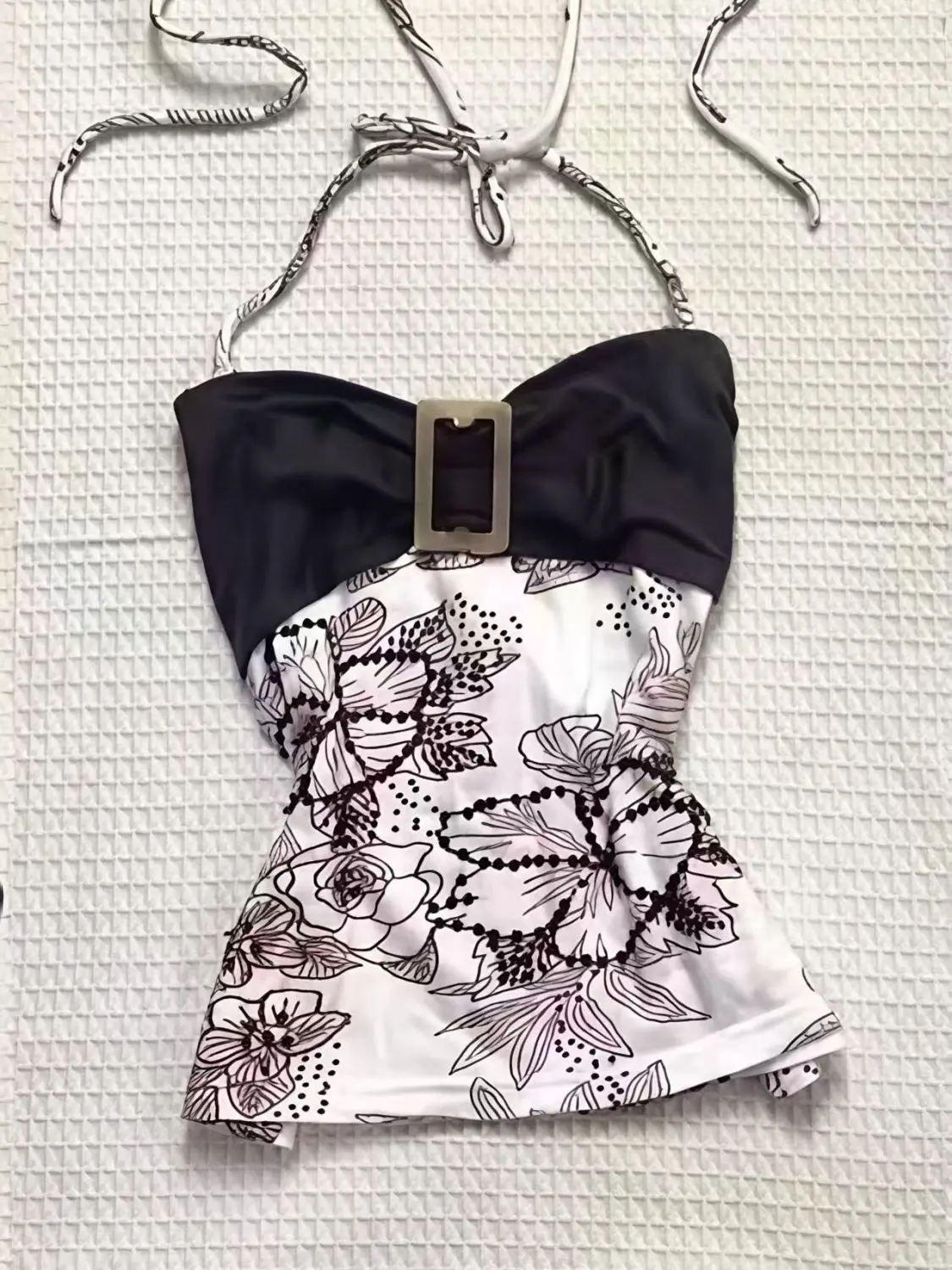 Retro Halter Top American Punk Hottie Halter Vest Harajuku Aesthetic Print Camisole Summer Splicing Design Tees Street Clothing