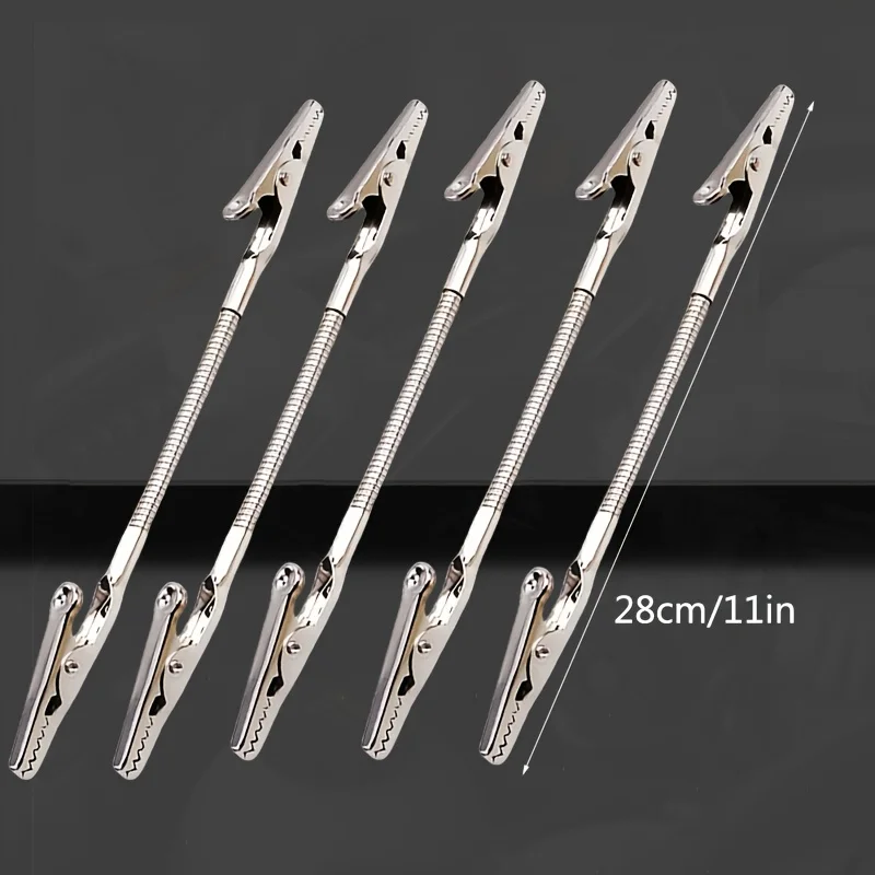 Heavy-Duty Multipurpose Double-Headed Crocodile Clip Holder - Dual Clamp with Bendable Design,Compatible with Mosquito Coils