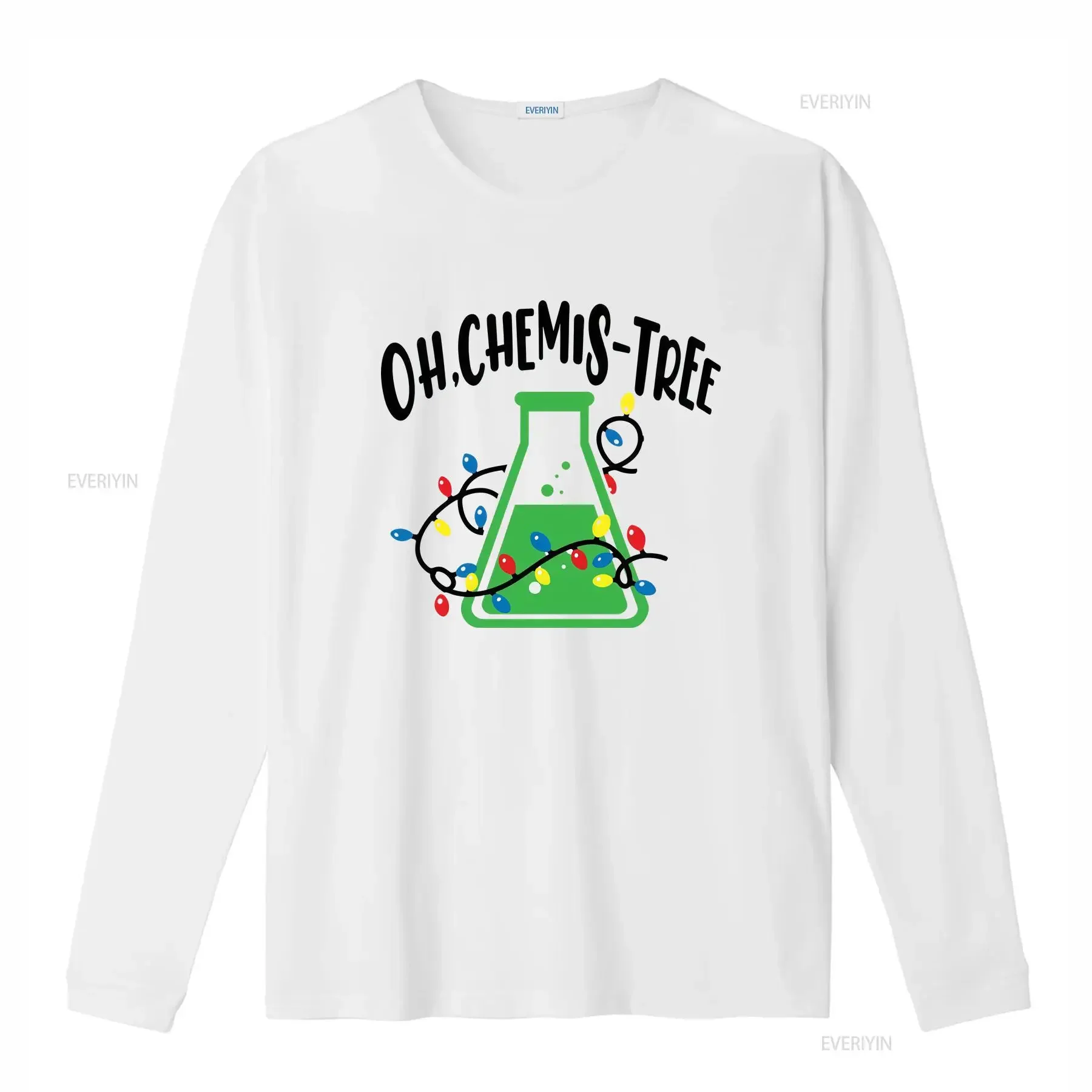 Ohh Christmas Tree T shirt Scientist Chemistry Teacher Holiday Laboratory Xmas Science Lover  vintage Washed streetwear Casual