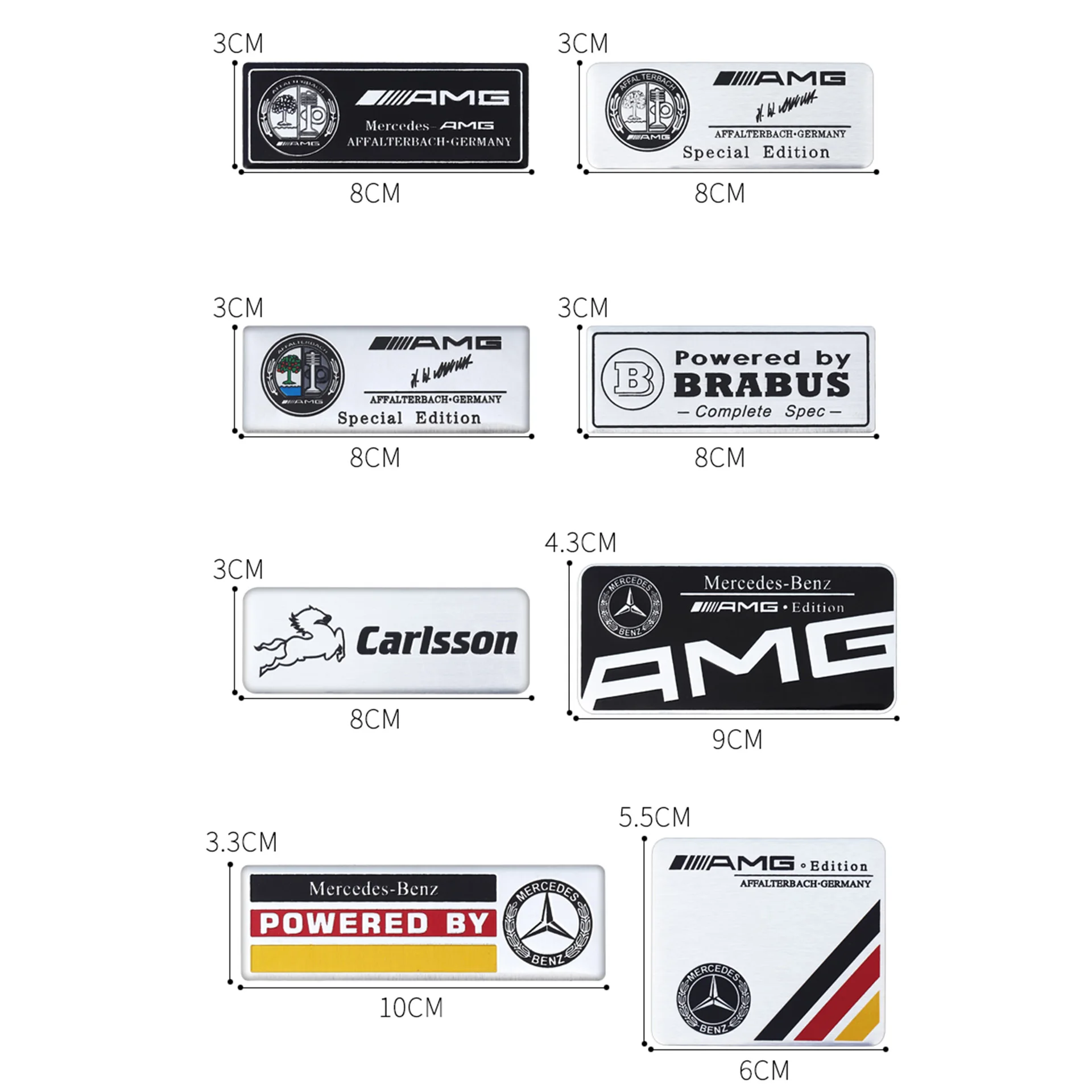 ملحقات ملصق شعار السيارة لسيارة Mercedes Benz AMG Brabus Maybach Smart W204 GLC CLA GLK W205 W203 W206 W108 W124 W126 W140 #2