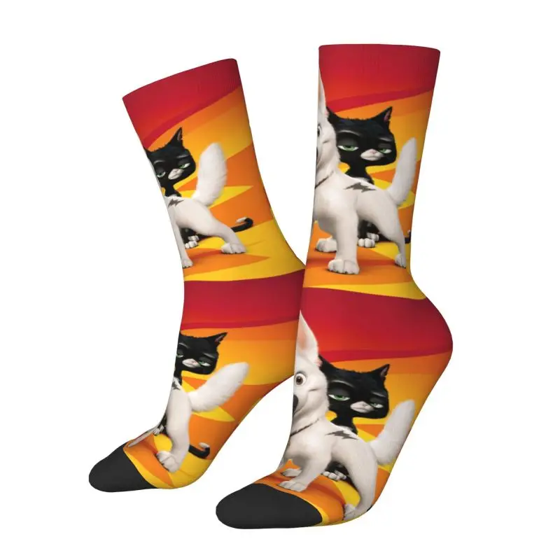 Cute Cartoon Bolt Socks Men Women Warm 3D Printing German Shepherd Basketball Sports Socks