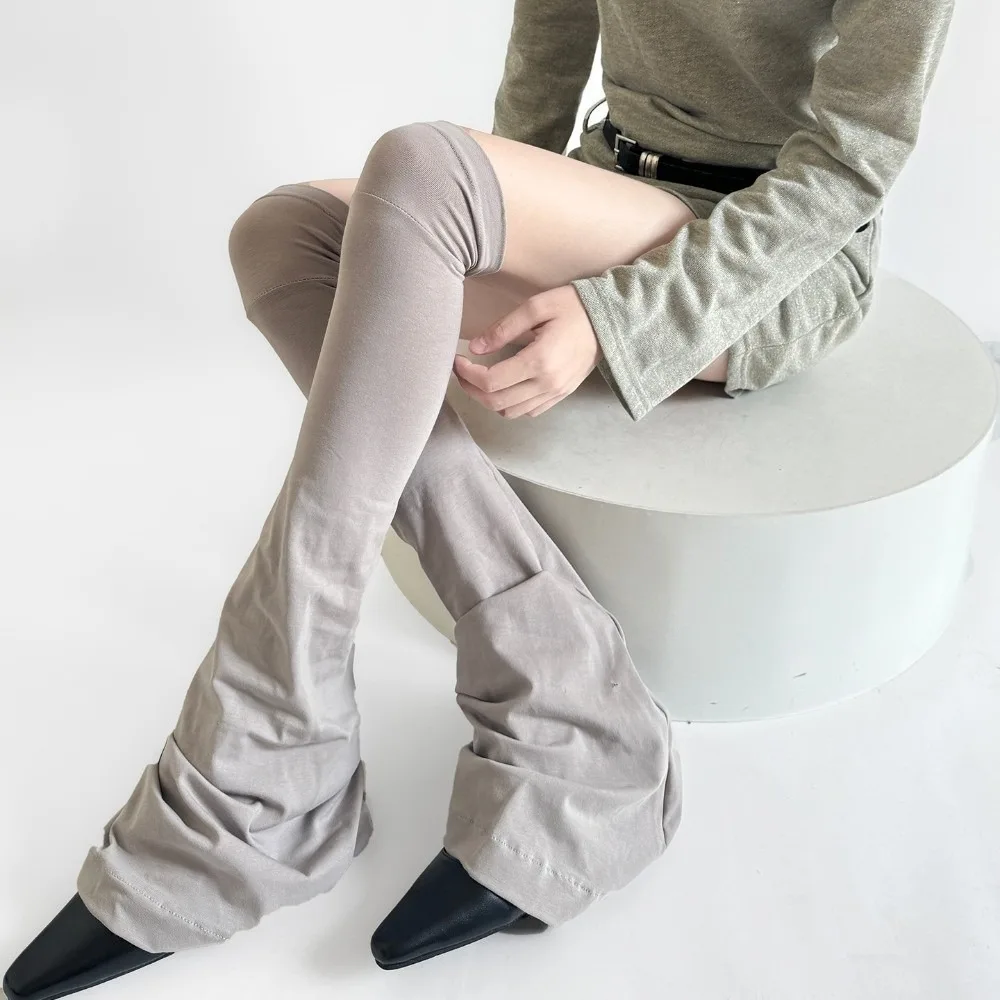 

Fashion Korean Style Flared Leg Sleeve Sun-proof Y2K Loose Socks Foot Cover Soft Cotton Over Knee High Sock Summer