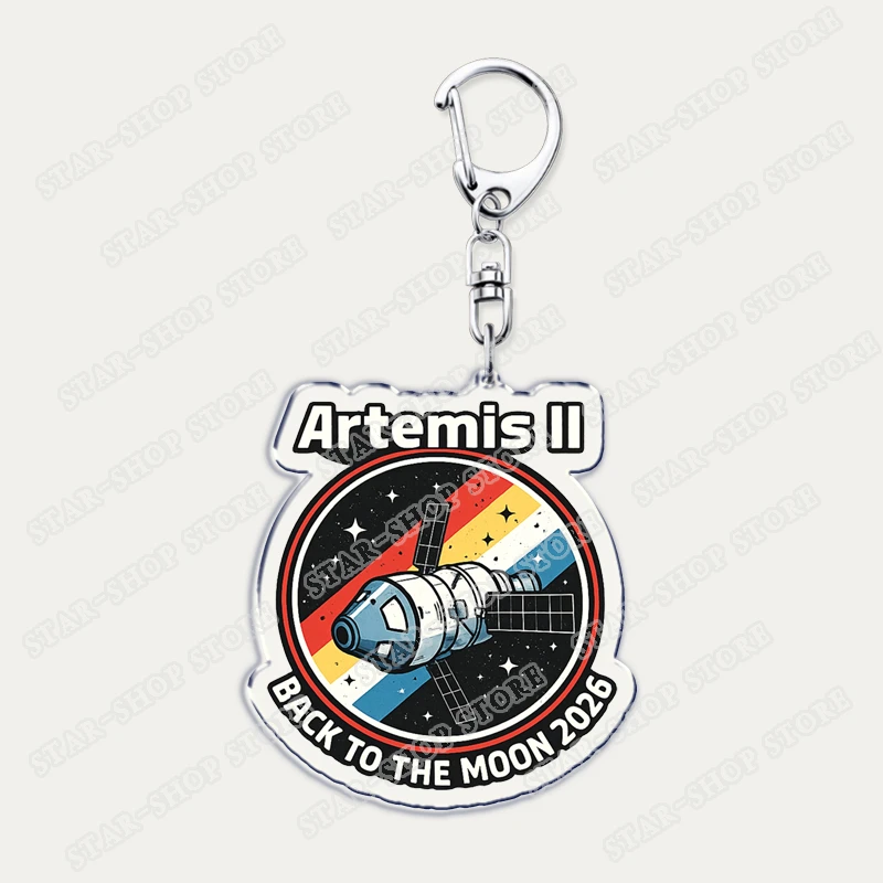 2026 Space Exploration Moon Artemis 2 II Keychains for Women Accessories Bag Astronomy Astronaut Key Chain Fans Gifts Keyrings