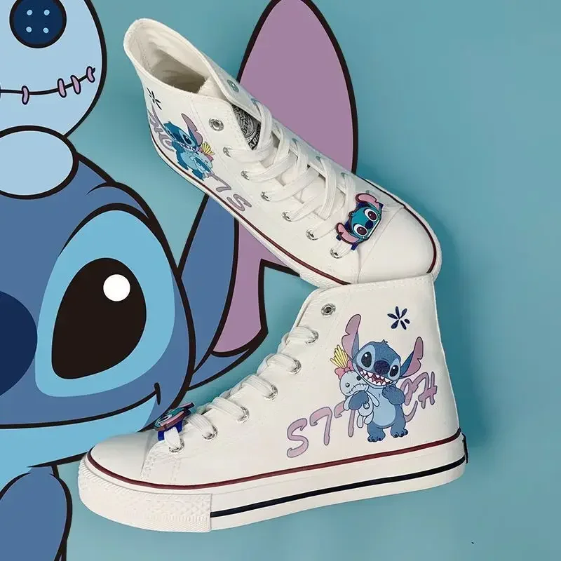 Disney cartoon canvas Stitch Couple shoes girls summer new Korean fashion wild Mickey mouse children canvas sneakers size 34-44