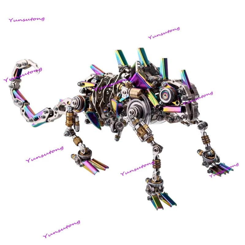 

3D Puzzles Mechanical Chameleon Model kits DIY Metal Assembly Toy Animals Assemble toys for Children Adults gift