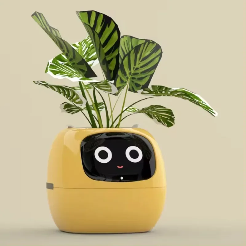 Smart Mimi Flower Pot AI Sensor Facial Interaction APP Digital Pet Self Watering Small Flower Pot