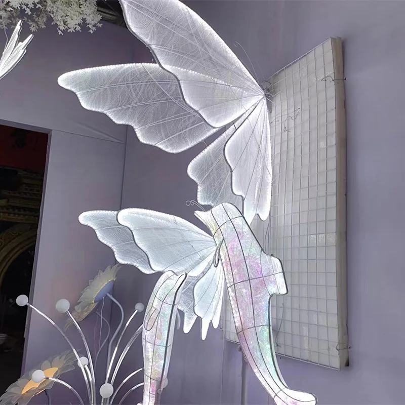 Wedding Decor Light LED Bow Electric Automatic Opening and Closing Butterflies Decoration Road Lead Walkway Chirstmas Lights