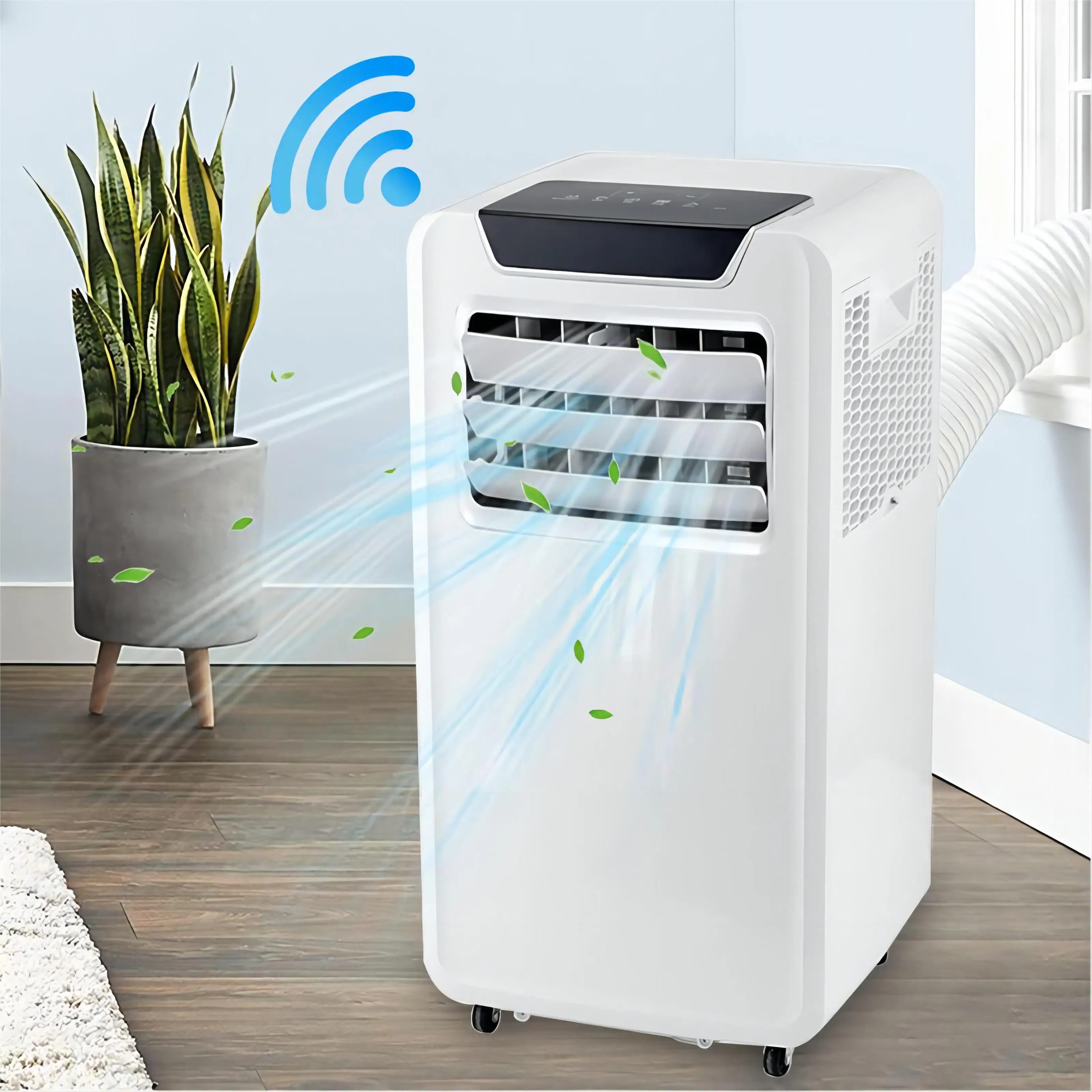 9000btu Portable Air Conditioner Home Mobile Air Conditioning With Dehumidifier & Fan Mode Wifi Tuya