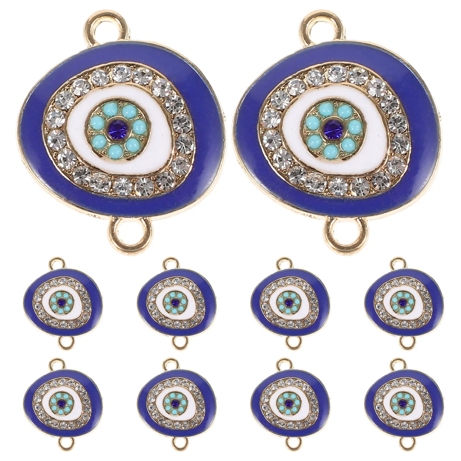 

10Pcs Metal Evil Eye Pendants DIY Jewelry Making Charms Bracelet Necklace Earring Craft Decor Unique Fashionable Craft