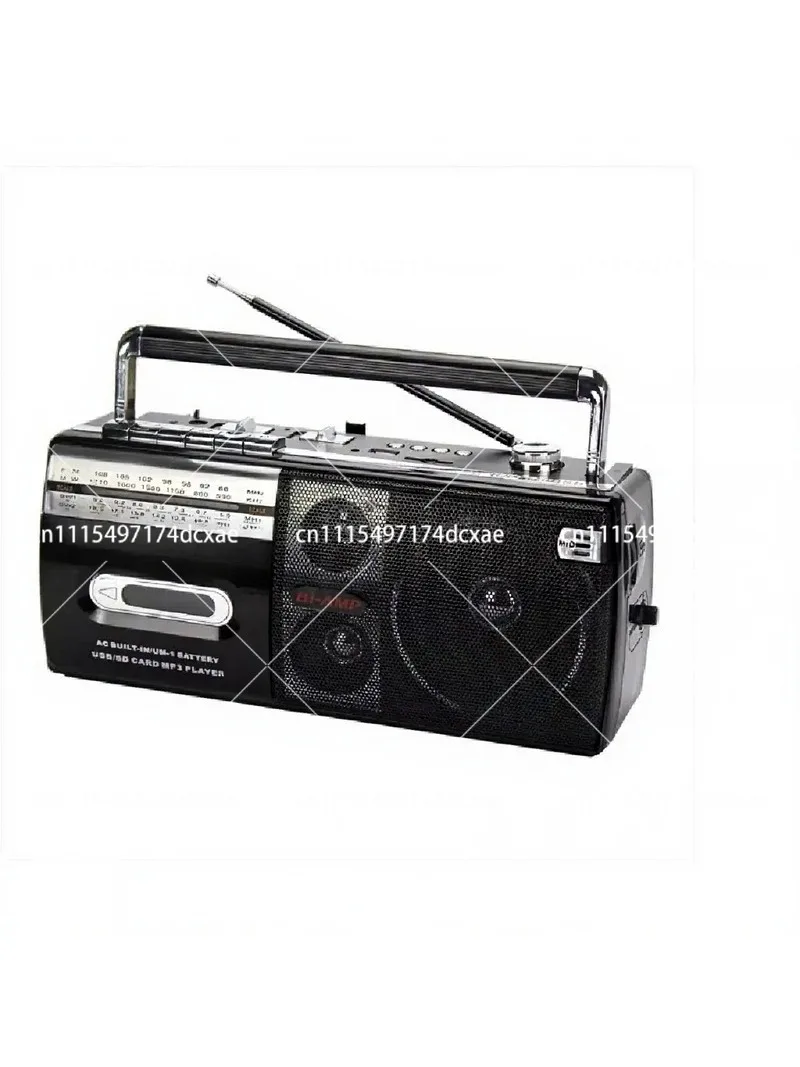 Retro Portable Radio Cassette Player AM FM SW Multiband Bluetooth Boombox with USB MP3 Stereo