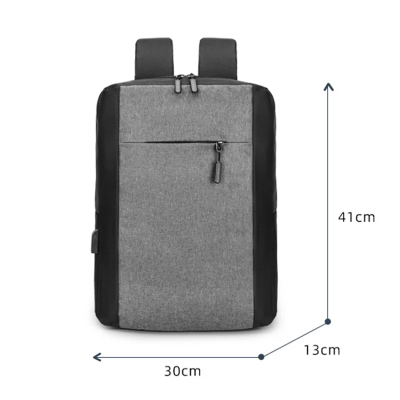 New Men\'s Backpack Business Computer Bag Waterproof Oxford College Student Backpack Usb Charging Men Travelling Bag Three Pieces