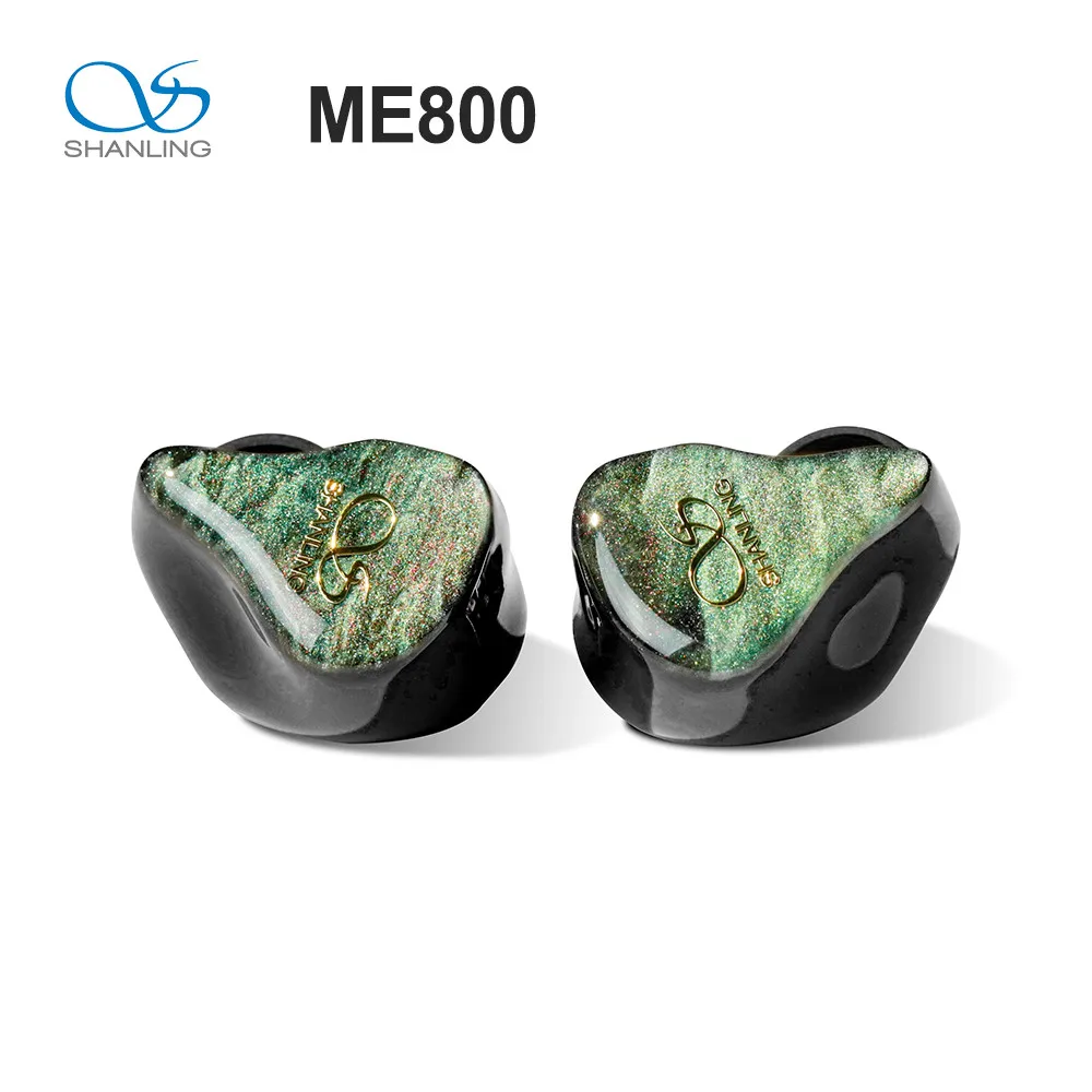 سماعات أذن Shanling ME800 HiFi داخل الأذن IEMs 2DD+4BA سماعات أذن هجينة مع كابل MMCX قابل للفصل، خطوط Furukawa 8 النواة
