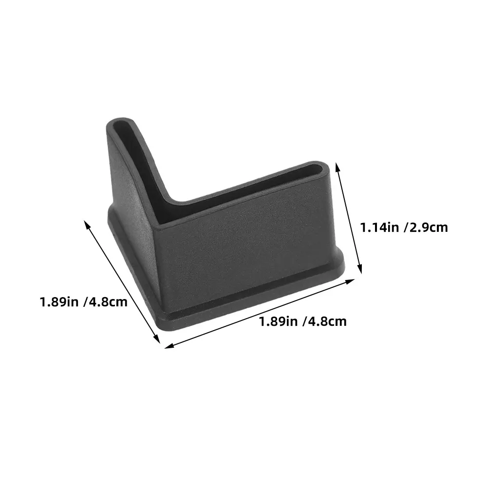 10Pcs Furniture Leg Protectors L Shaped Rubber Foot Covers Non Slip Bed Frame Stool Table Floor Protectors Black