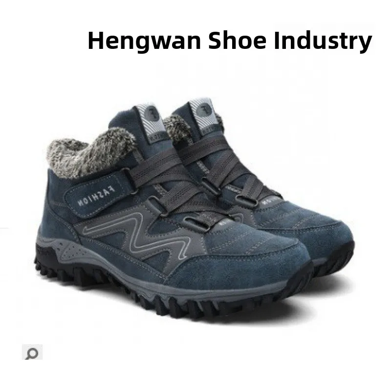 

Thiened Fce Lined Cotton oes for Men Outdoor Winter Boots Couple Casual oes round Toe Low Heel Inner Heightening