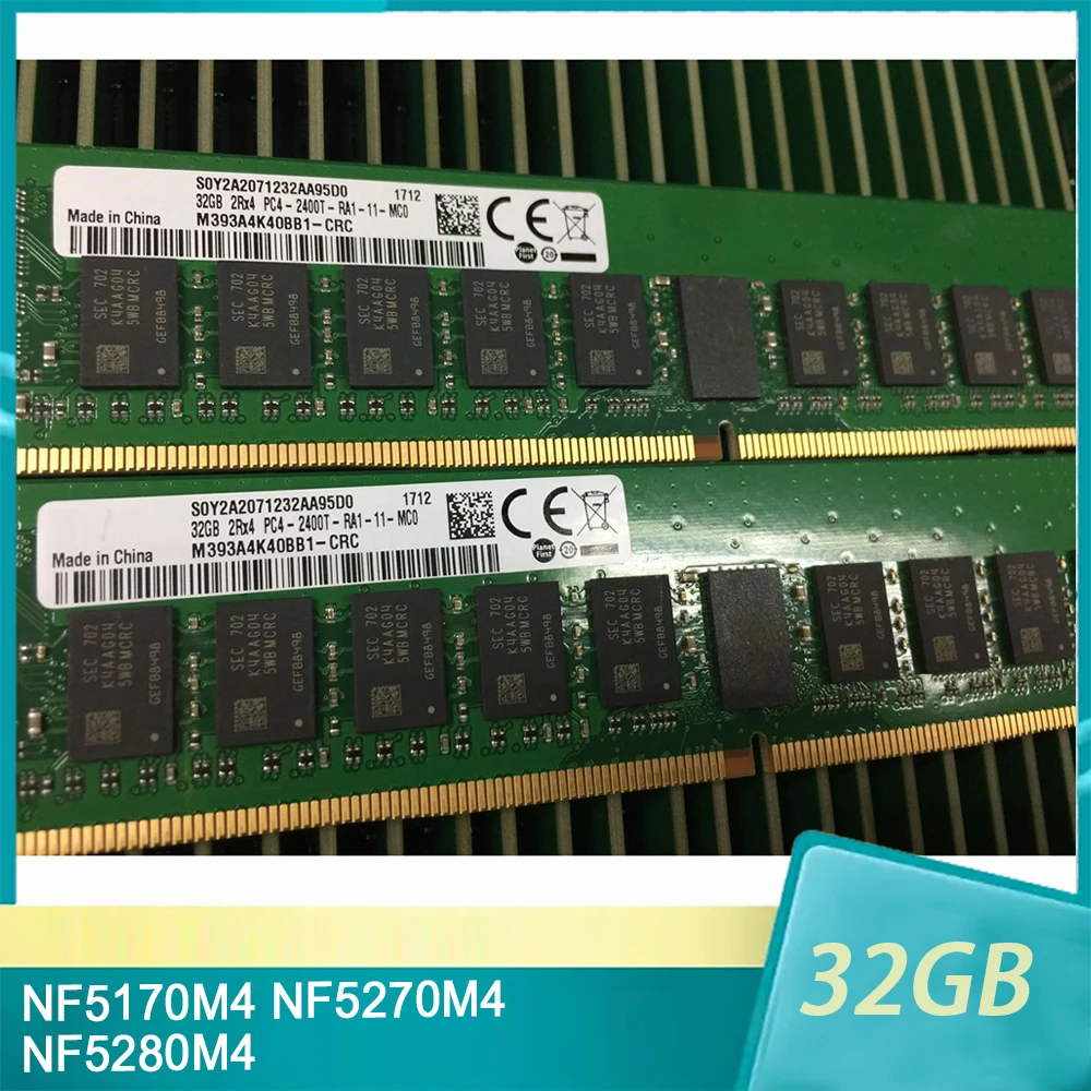 1 Pcs NF5170M4 NF5270M4 NF5280M4 For Inspur Server Memory 32G DDR4 32GB 2RX4 PC4-2400T RAM