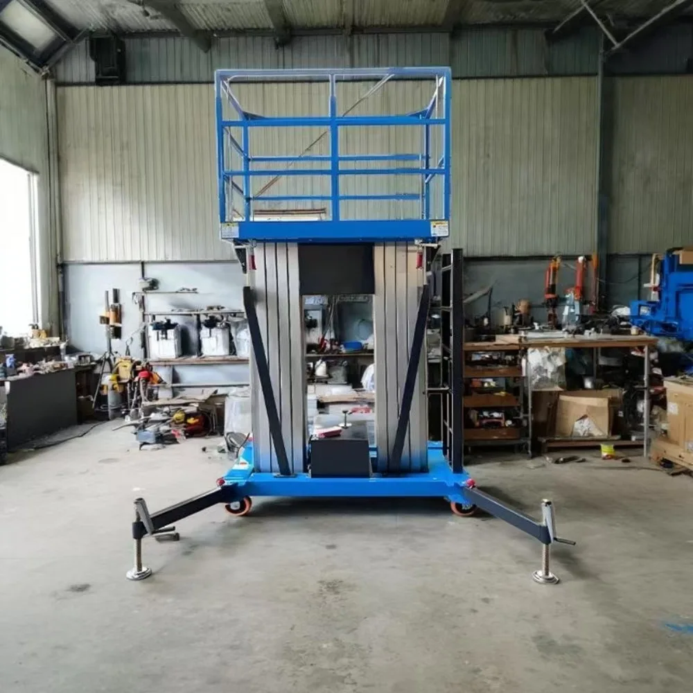 Mobile Semi Electric Aluminum Alloy Lift Platform For Shopping Center Signage Change And Holiday Decoration Tasks Service
