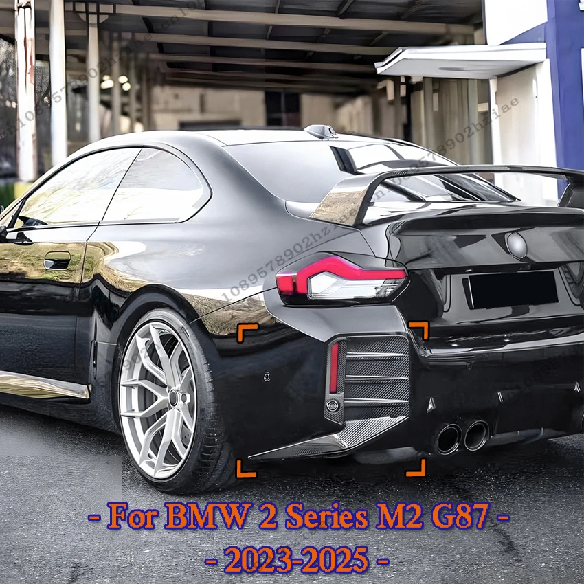 

MP Style Rear Bumper Side Air Vent Trim Spoiler For BMW 2 Series M2 G87 2023-2025 Gloss Black Fog Light Frame Cover Kit Tuning