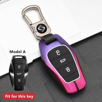 Zinc Alloy Car Key Case for JAC JS8 Sehol QX X8 A7 E10X JS6 Sei 6 ProSol QX Remote Cover Shell Keychain Holder Auto Accessories